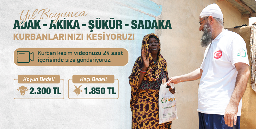 Yılın 365 günü, kurbanlarınızı kesiyor ve kesim videosunu size gönderiyoruz.